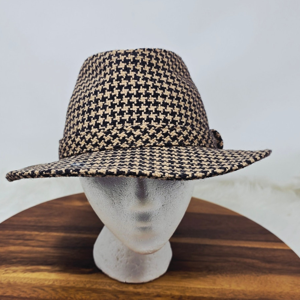Twoolr Harringbone 100% British Wool Men's Fedora L - Picture 1 of 7